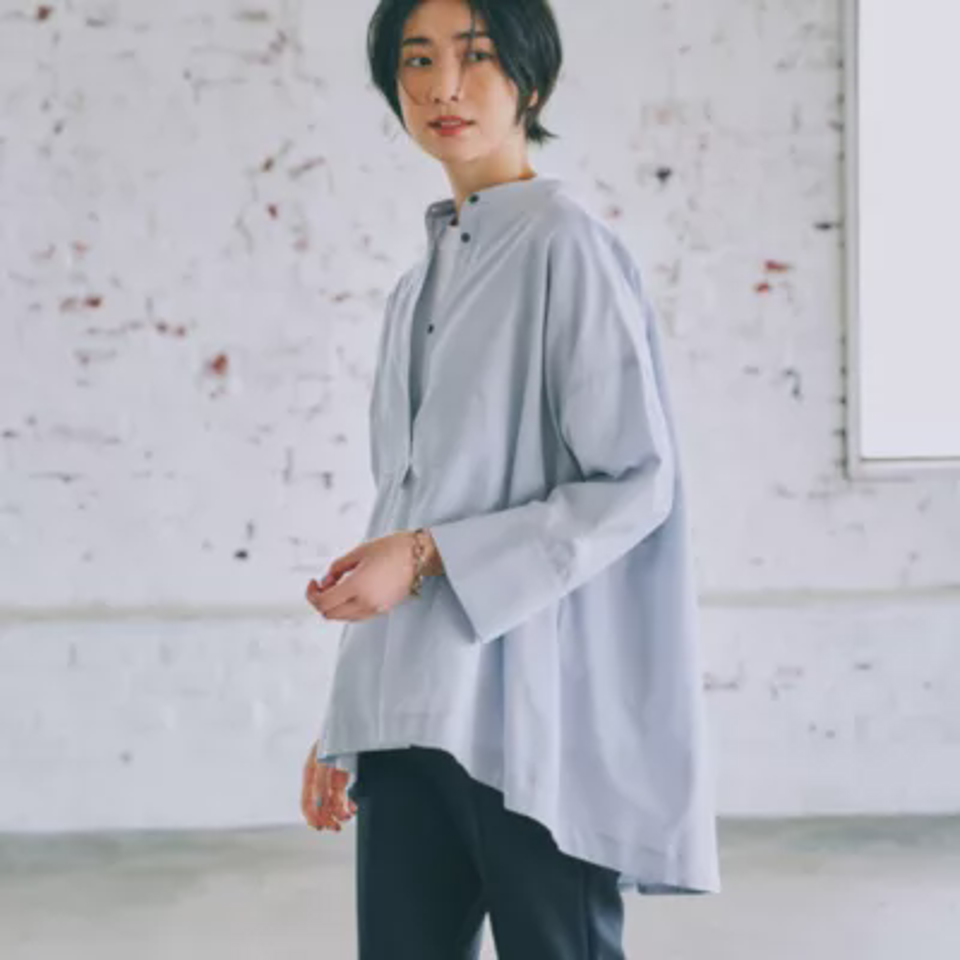 【洗える】しわになりにくいビブヨークワイドシャツ