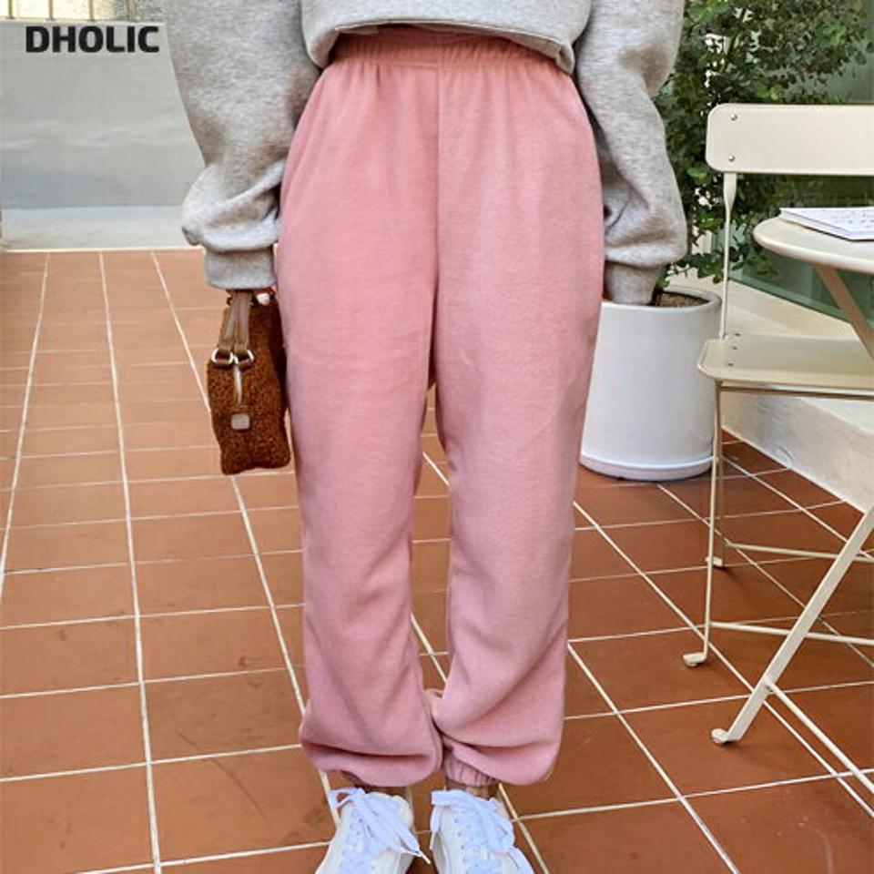両起毛ポケットジョガーパンツ・全3色・t01387 レディース 【pt】韓国ファッション ボトムス パンツ ロング ロングパンツ 両起毛 ポケット カラーパンツ ワンマイルウェア パステル ジョガーパンツ 無地 シンプル 足長 秋 冬 NIJU