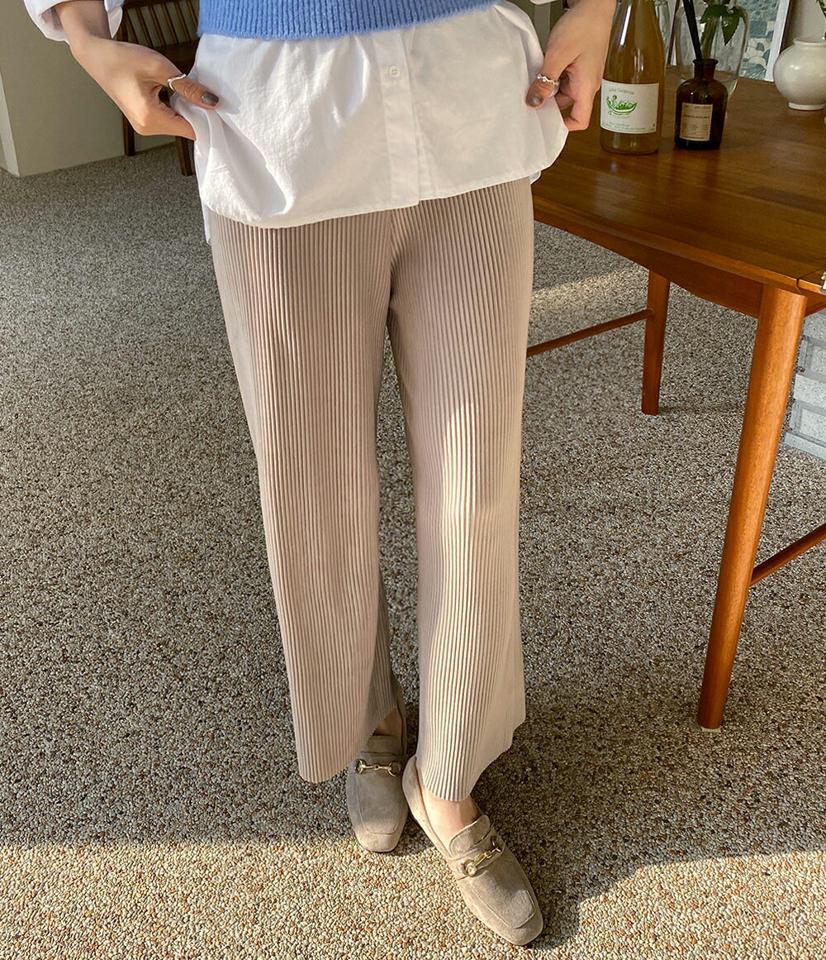 プリーツストリングパンツ・全3色・b70992 レディース 【pt】パンツ ズボン ロングパンツ 長ズボン ストリング プリーツパンツ 単色 無地 シンプル ウエストゴム カジュアル ラフ ワイドパンツ 秋 冬 韓国ファッション ハイホリHIHOLLI