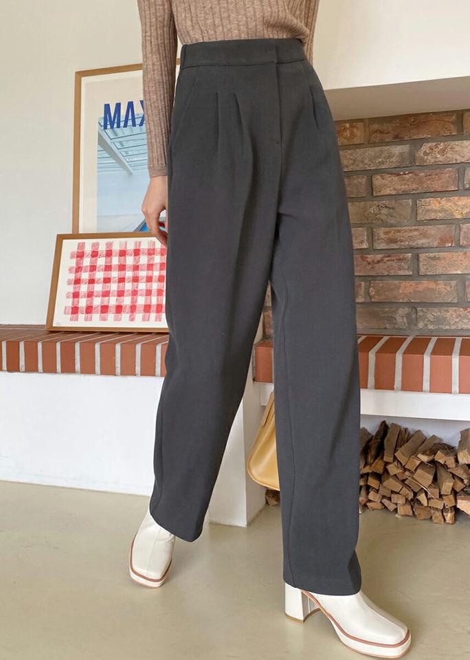 ツータックワイドスラックス・全4色・t63187 レディース 【pt】韓国ファッション ボトムス ロング ロングパンツ スラックスパンツ スラックス ツータック ワイド レーヨン混 ロング丈 無地 ベーシック シンプル カジュアル 秋 冬