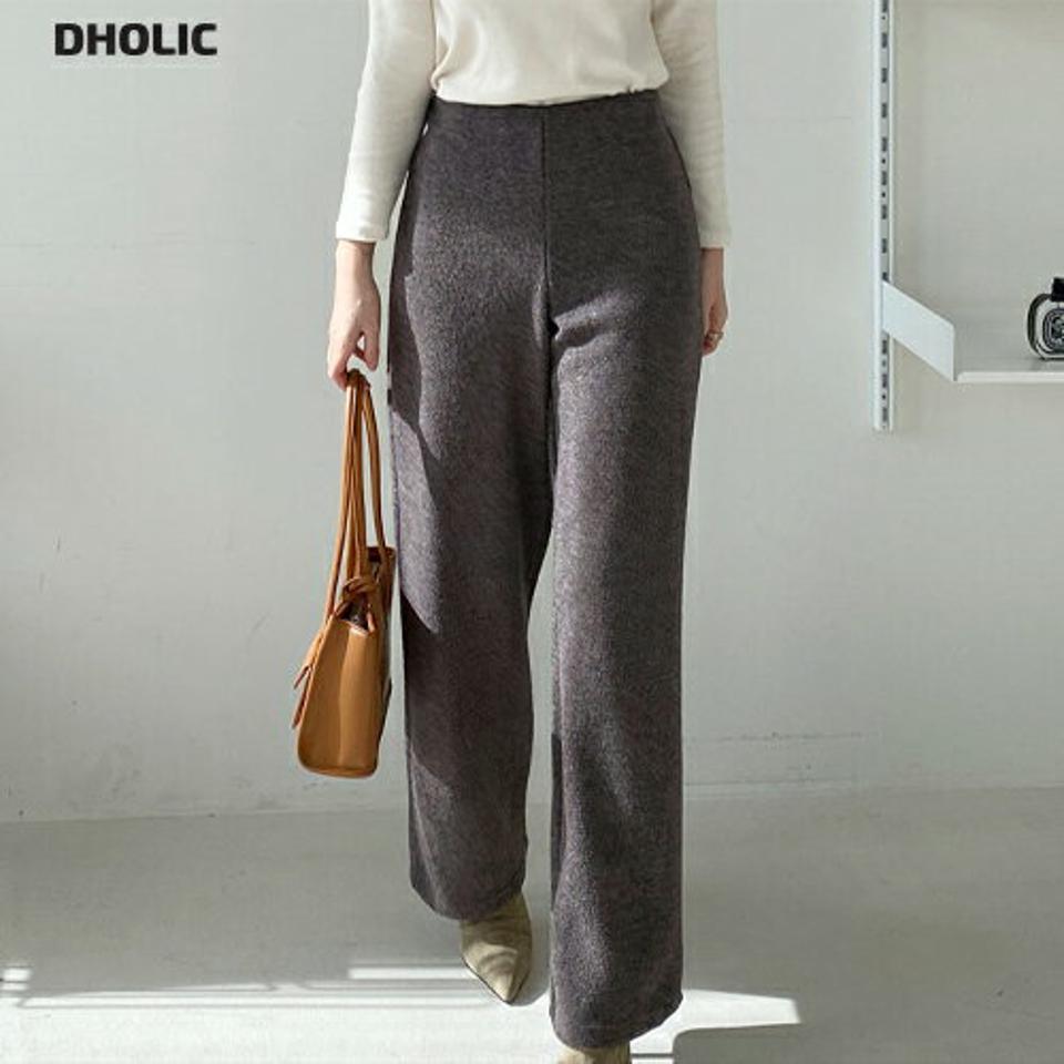 ウール混ウエストゴムフレアパンツ・全3色・t70964 レディース 【pt】パンツ ズボン ロングパンツ レフア ウール ウエストゴム 単色 無地 シンプル ベーシック 大人 きれいめ 秋 冬 韓国ファッション ハイホリHIHOLLI