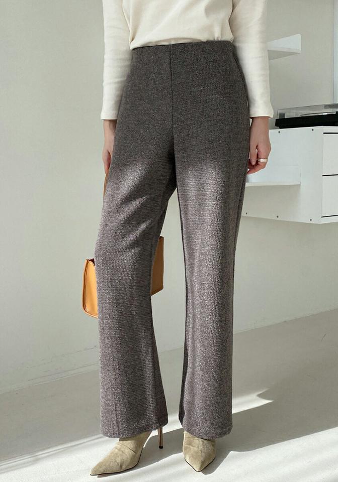 ウール混ウエストゴムフレアパンツ・全3色・t70964 レディース 【pt】パンツ ズボン ロングパンツ レフア ウール ウエストゴム 単色 無地 シンプル ベーシック 大人 きれいめ 秋 冬 韓国ファッション ハイホリHIHOLLI