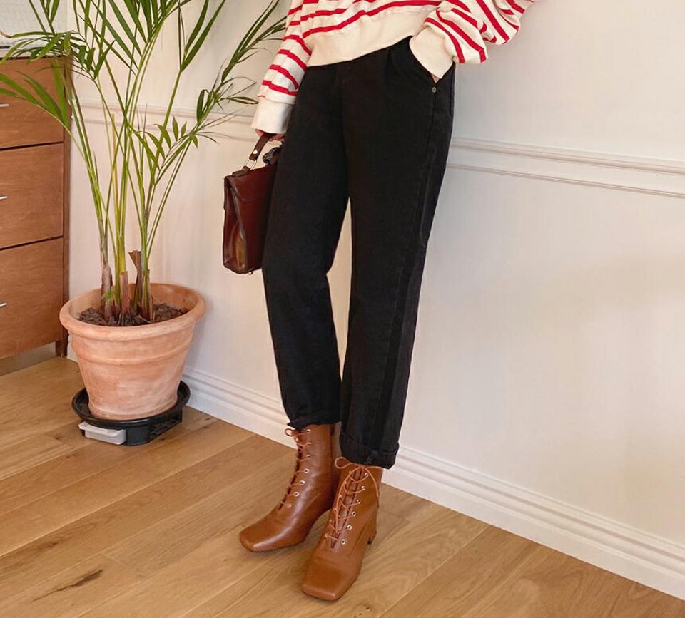 裏起毛テーパードパンツ・全3色・t00635 レディース 【pt】パンツ ズボン ロングパンツ 長ズボン テーパードパンツ 裏起毛 単色 無地 シンプル ベーシック 大人 きれいめ 暖かい ピンタック 冬 韓国ファッション ハイホリHIHOLLI