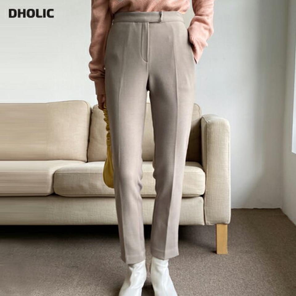 裏起毛スリムスリットスラックス・全3色・b65815 レディース 【pt】韓国ファッション ボトムス ロング ロングパンツ スラックスパンツ スラックス 裏起毛 スリム スリット ロング丈 無地 シンプル カジュアル デイリー 秋 冬