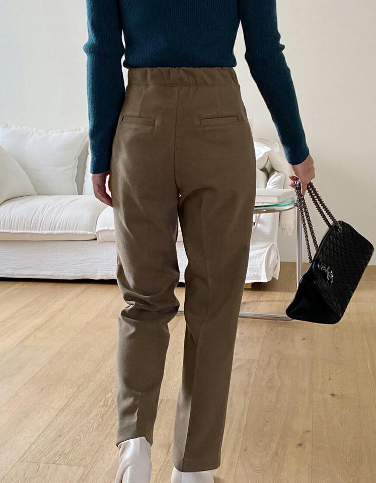 裏起毛スリムフィットスラックス・全3色・t58532 レディース 【pt】韓国ファッション ボトムス ロング ロングパンツ スラックスパンツ スラックス 裏起毛 スリム ロング丈 異素材 無地 ベーシック シンプル 体型カバー カジュアル 秋 冬