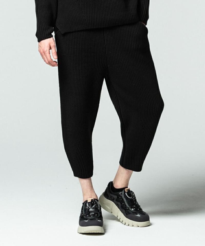 【スーパーSALEクーポン配布中】glamb グラム パンツ メンズ Relax knit pants ブラック GB0321 P15 スウェットパンツ テーパード ロックファッション 送料無料