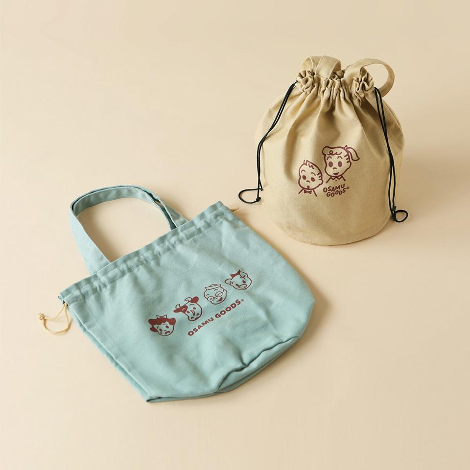 【靴下屋】 OSAMU GOODS 2WAYトートバッグ / 靴下 タビオ Tabio オサムグッズ 巾着バッグ 可愛い くつ下 レディース 日本製