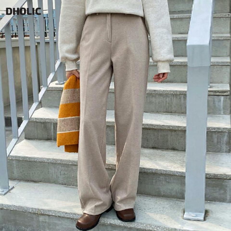 裏起毛ワイドスラックスパンツ・全2色・t01458 レディース 【pt】韓国ファッション ボトムス パンツ ロング ロングパンツ スラックスパンツ 裏起毛 ワイド スラックス ロング丈 ストレート 無地 ベーシック シンプル 足長 秋 冬 NIJU