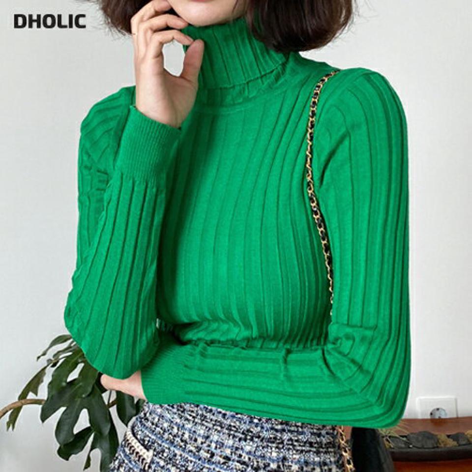 ≪人気商品再入荷≫リブタートルネックニット・全5色・b65578 レディース 【tops】韓国ファッション トップス ニット 大人 長袖 タートルネック リブ カラーニット カラーアイテム 無地 ベーシック シンプル スリム フェミニン 秋 冬244