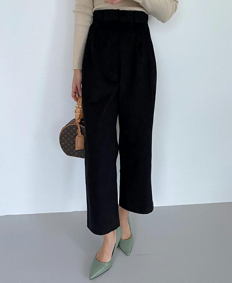 起毛ワイドタックスラックス・全3色・t65594 レディース 【pt】韓国ファッション ボトムス ロング ロングパンツ スラックスパンツ スラックス 起毛 ワイド タック ハイウエスト ストレート ロング丈 シンプル 体型カバー カジュアル 秋 冬