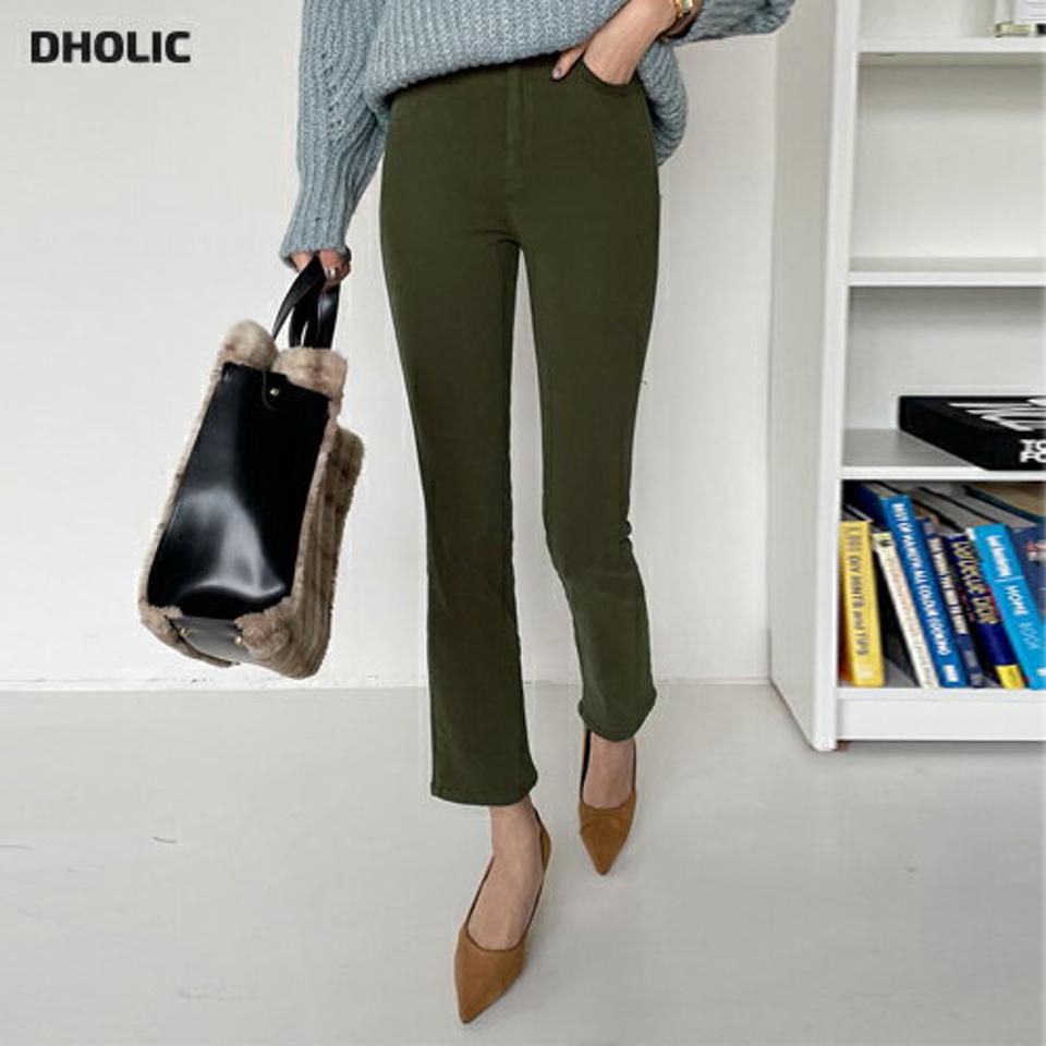 裏起毛シークレットゴムストレートパンツ・全3色・t71046 レディース 【pt】パンツ ズボン ロングパンツ ストレートパンツ 裏起毛 単色 無地 シンプル ベーシック 大人 きれいめ カジュアル 冬 韓国ファッション ハイホリHIHOLLI