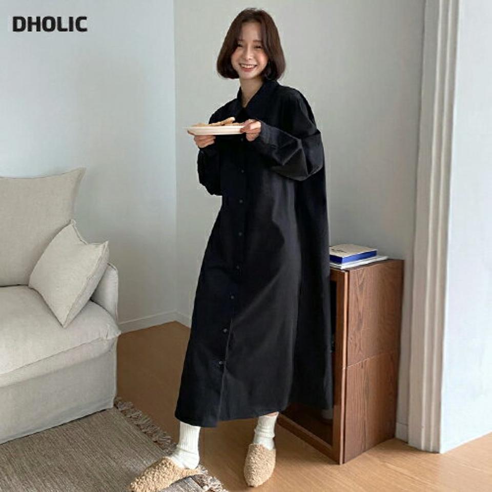 即日配送 ポケットロングシャツワンピース・全3色・t66252 レディース 【ops】韓国ファッション ワンピース ロング ロングワンピース 長袖 カラーネック ポケット シャツワンピース ロング丈 ストレート 無地 シンプル 体型カバー カジュアル 秋 冬