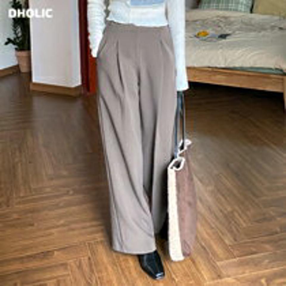 裏起毛サイドボタンスラックス・全3色・b62851 レディース 【pt】韓国ファッション ボトムス ロング ロングパンツ スラックスパンツ スラックス 裏起毛 サイドボタン ワンタック ロング丈 異素材 無地 シンプル 体型カバー カジュアル 秋 冬