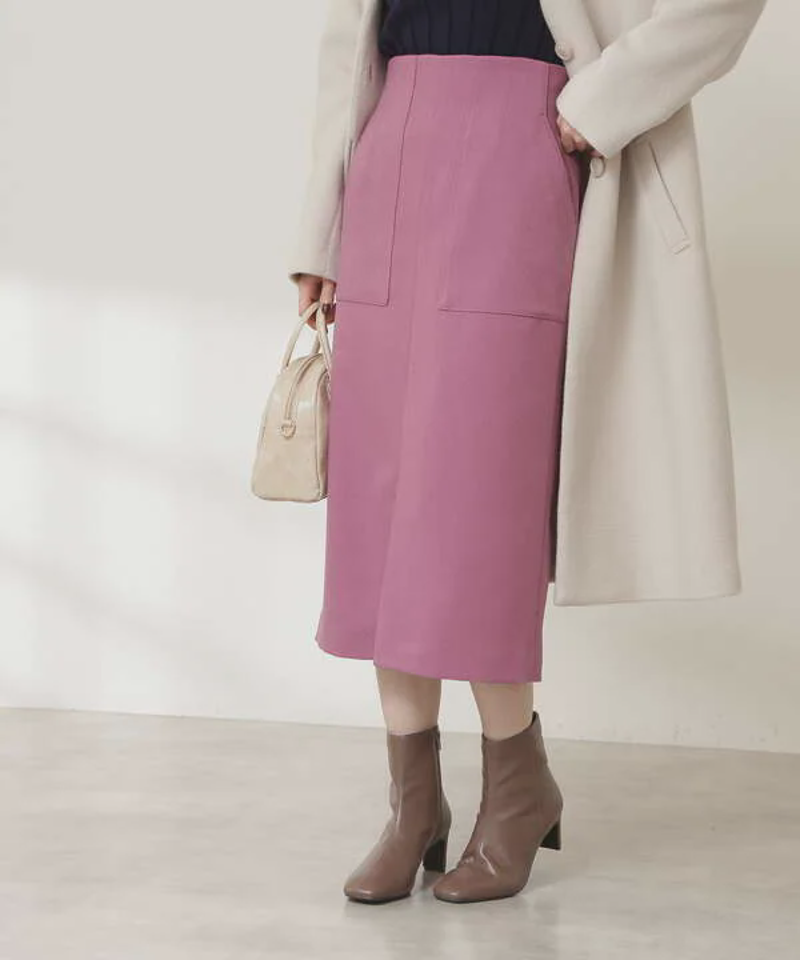 カルゼストレッチタイトスカート《S Size Line》