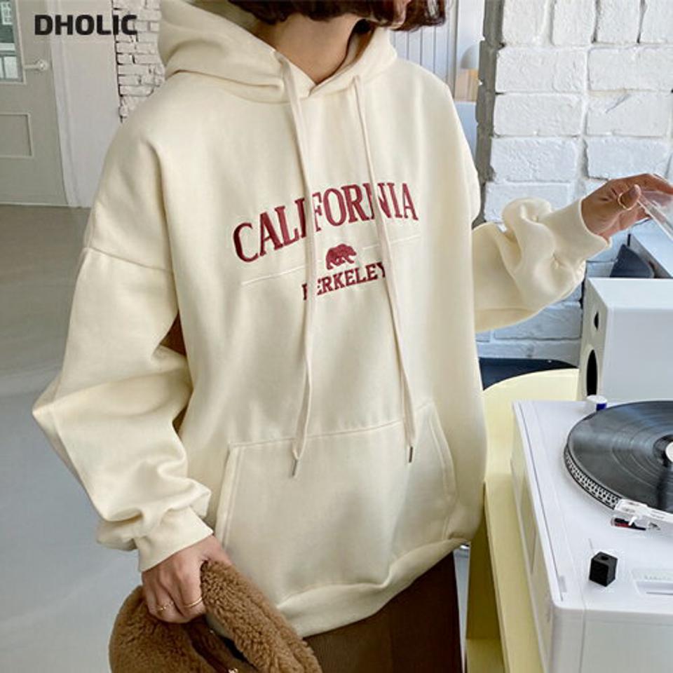 裏起毛刺繍ロゴパーカー・全4色・t58563 レディース 【tops】韓国ファッション トップス パーカー 大人 長袖 フード 裏起毛 刺繍 レタリング ロゴ ルーズ ロング丈 シンプル カジュアル 体型カバー 細身 フェミニン 上品 秋 冬