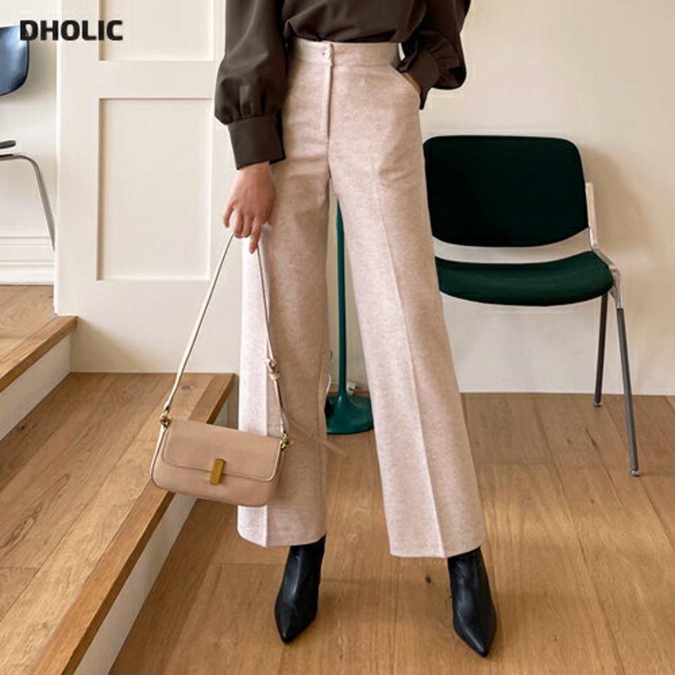 スリムスラックス・全3色・t58585 レディース 【pt】韓国ファッション ボトムス ロング ロングパンツ スラックスパンツ スラックス スリム 厚手 ロング丈 無地 ベーシック シンプル ストレート カジュアル 秋 冬