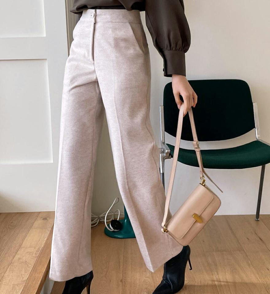 スリムスラックス・全3色・t58585 レディース 【pt】韓国ファッション ボトムス ロング ロングパンツ スラックスパンツ スラックス スリム 厚手 ロング丈 無地 ベーシック シンプル ストレート カジュアル 秋 冬