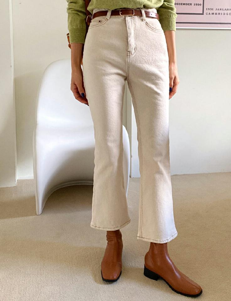 裏起毛ステッチフレアパンツ・全3色・t63230 レディース 【pt】韓国ファッション ボトムス ロング ロングパンツ 裏起毛 ステッチ フレアパンツ ブーツカット ロング丈 異素材 無地 シンプル 体型カバー カジュアル デイリー 秋 冬