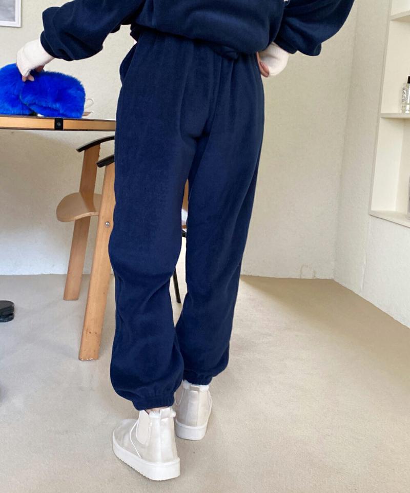 裏起毛フリースジョガーパンツ・全4色・t63224 レディース 【pt】韓国ファッション ボトムス ロング ロングパンツ 裏起毛 フリース ジョガーパンツ ロング丈 ウエストゴム 無地 シンプル 体型カバー カジュアル 秋 冬