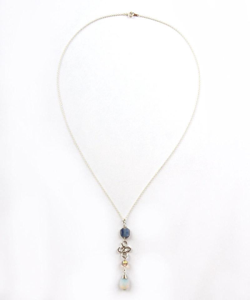 SS925 カイヤナイト×ムーンストーンネックレス