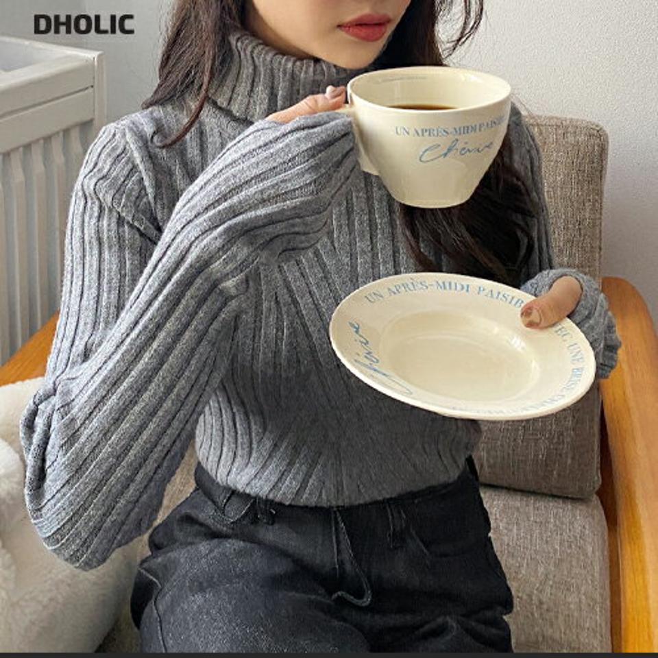 タートルネッククロスリブニット・全6色・t01514 レディース 【tops】韓国ファッション トップス ニット 長袖 タートルネック クロスリブ フェミニン 異素材 無地 シンプル スリム デイリー ガーリー カジュアル 秋 冬 NIJU