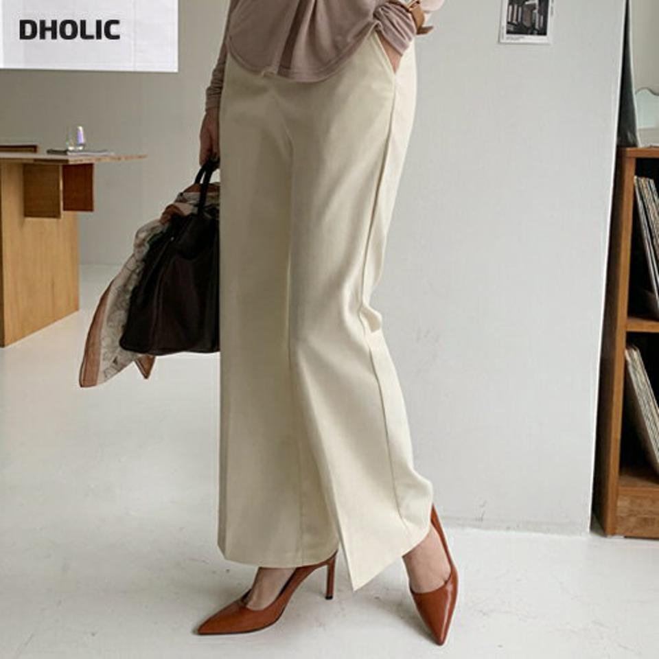 起毛シークレットゴムフレアスラックス・全3色・t00707 レディース 【pt】ボトムス ロング ロングパンツ スラックスパンツ スラックス 起毛 シークレットゴム フレアス 無地 シンプル 体型カバー カジュアル 秋 冬 韓国ファッション ハイホリHIHOLLI