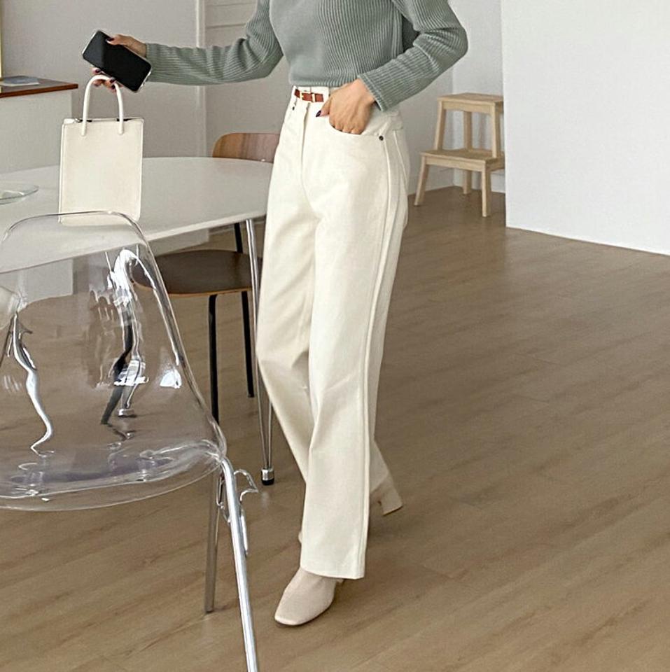 裏起毛ストレートパンツ・全2色・t58620 レディース 【pt】韓国ファッション ボトムス ロング ロングパンツ 裏起毛 ストレートパンツ ワイド ハイウエスト ポケット 無地 シンプル カジュアル 骨格ストレート 秋 冬