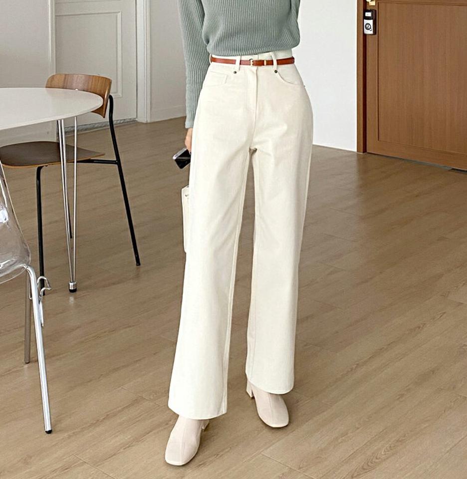 裏起毛ストレートパンツ・全2色・t58620 レディース 【pt】韓国ファッション ボトムス ロング ロングパンツ 裏起毛 ストレートパンツ ワイド ハイウエスト ポケット 無地 シンプル カジュアル 骨格ストレート 秋 冬