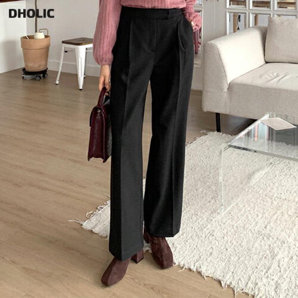 裏起毛ワンタックワイドスラックス・全3色・b58622 レディース 【pt】韓国ファッション ボトムス ロング ロングパンツ スラックスパンツ 裏起毛 ワンタック ワイド ストレート 無地 シンプル カジュアル デイリー 秋 冬