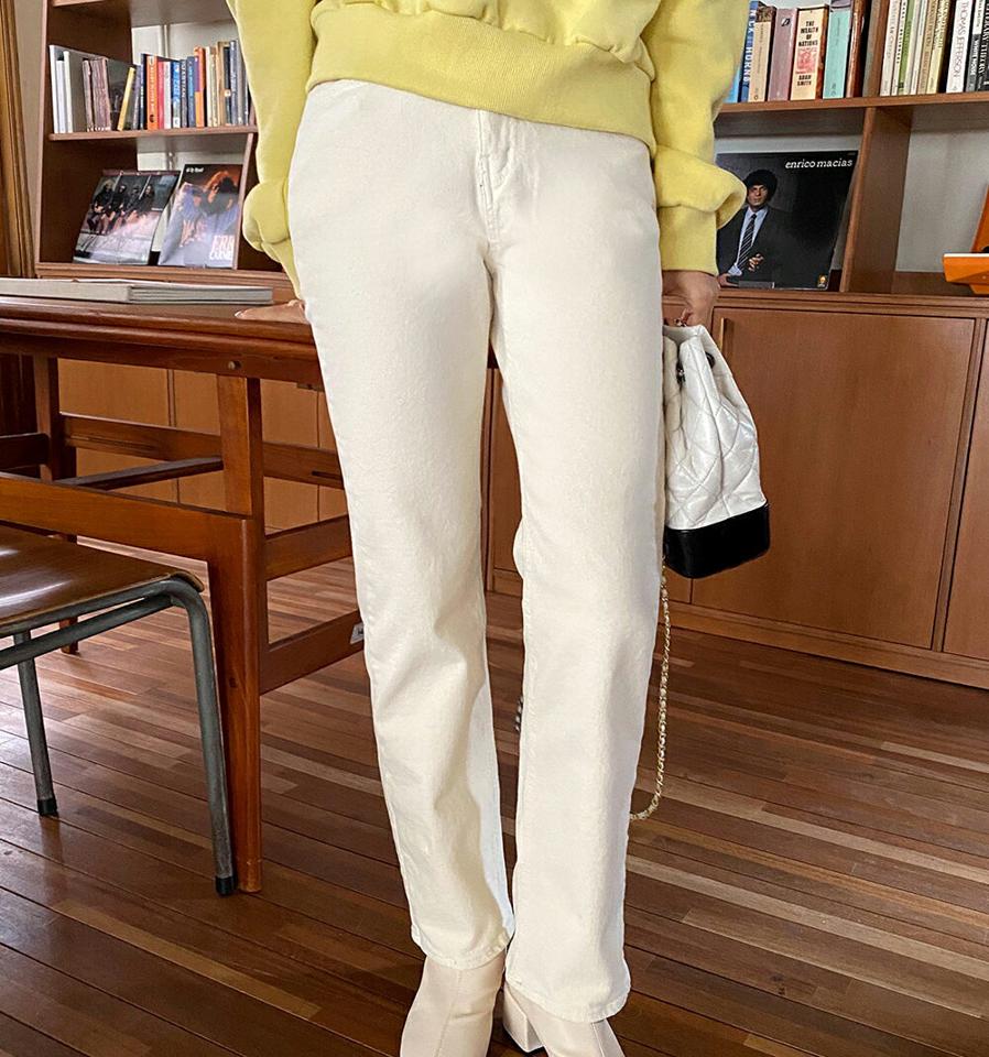 【10%OFF】両起毛シークレットゴムストレートパンツ・全2色・t63271 レディース 【pt】韓国ファッション ボトムス ロング ロングパンツ 両起毛 ピーチ起毛 ウエストゴム ストレートパンツ 無地 ベーシック シンプル ワンタック 体型カバー カジュアル 秋 冬【パンツセール】