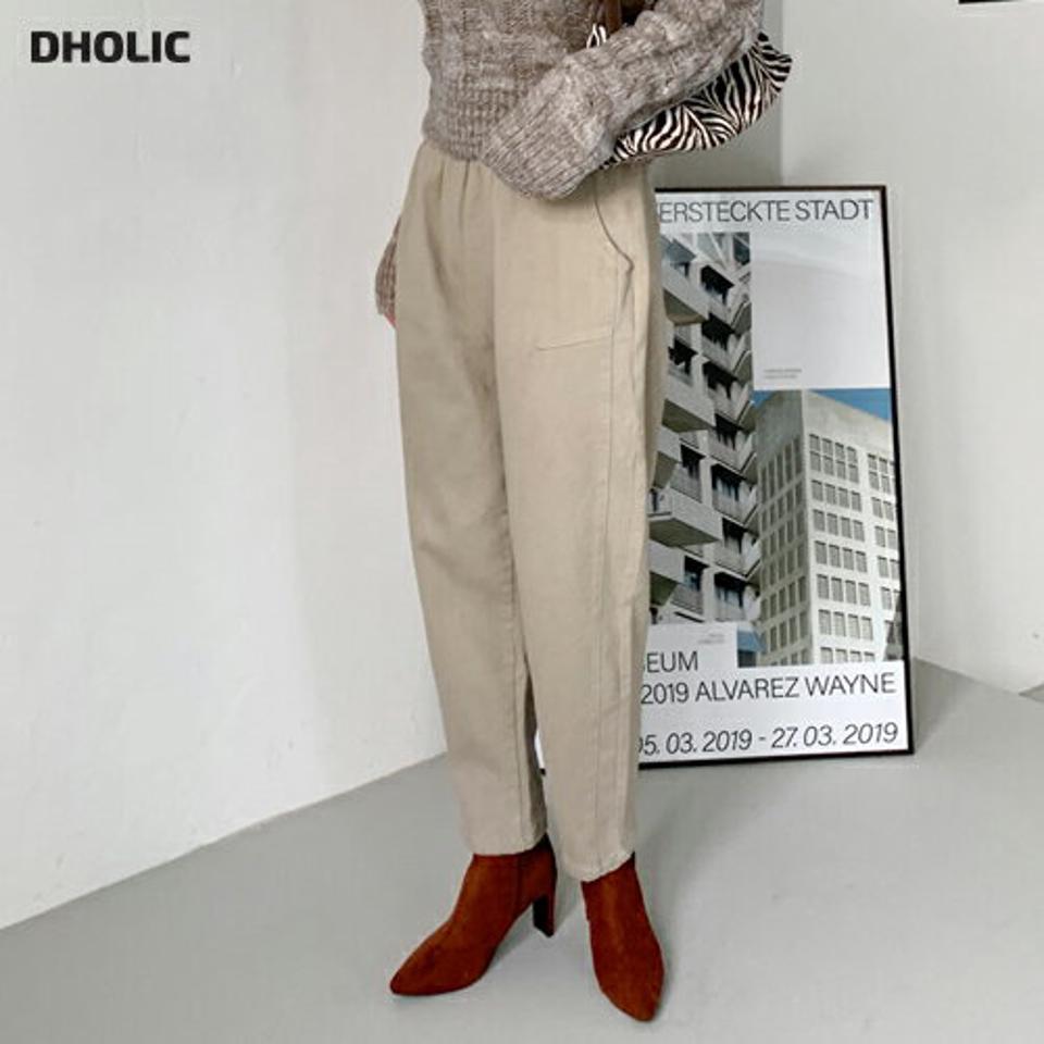 裏起毛ステッチテーパードパンツ・全4色・t00440 レディース 【pt】パンツ ズボン ロングパンツ テーパードパンツ 単色 無地 シンプル ベーシック 大人 ステッチ 裏起毛 カジュアル ラフ ソフト 暖かい ウエストゴム 冬 韓国ファッション ハイホリHIHOLLI