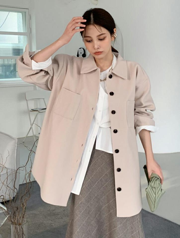 ベルト付オーバーフィットカラーロングシャツ・全3色・t00421 レディース 【bl】トップス ロングシャツ シャツ ロング丈 長袖 オーバーサイズ ゆったり ベルト 単色 無地 シンプル ベーシック 大人 カジュアル 秋 冬 韓国ファッション ハイホリHIHOLLI