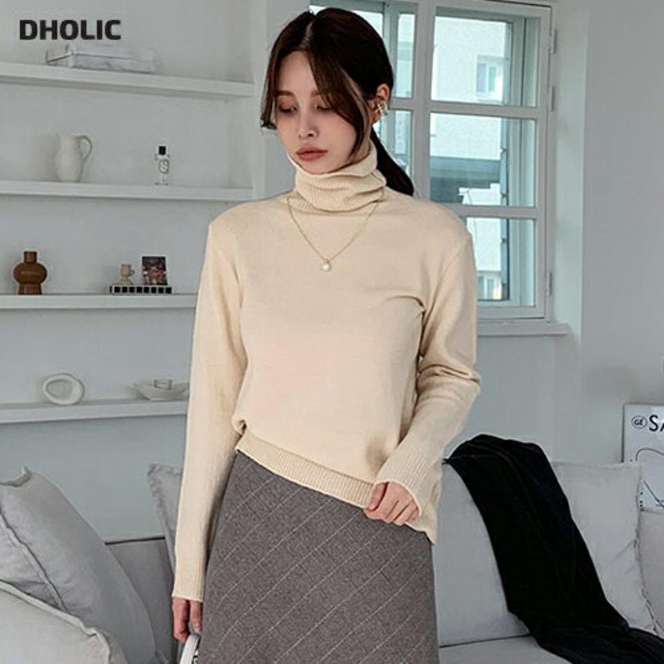 タートルネックニット・全6色・t00413 レディース 【tops】トップス ニット 長袖 タートルネック ハイネック 単色 無地 シンプル ベーシック 大人 カジュアル 秋 冬 韓国ファッション ハイホリHIHOLLI