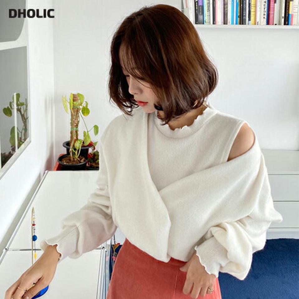 起毛レイヤードカシュクールTシャツ・全4色・t63250 レディース 【tops】韓国ファッション トップス Tシャツ 大人 長袖 ハーフネック 起毛 レイヤード カシュクール ユニーク スリーブレス 無地 シンプル 体型カバー フェミニン カジュアル 秋 冬