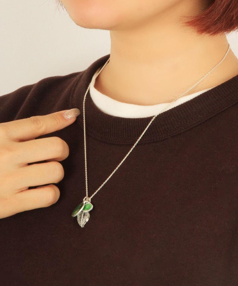 【ヴィンテージメダイ】ヴィンテージTOP×天然石シルバーネックレス9