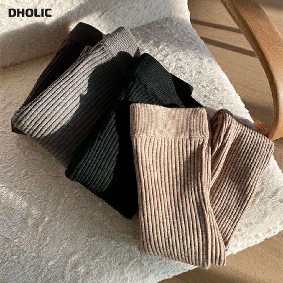 リブレギンス・全4色・t71241 レディース 【pt】パンツ ズボン レギンス リブ 単色 無地 シンプル ベーシック カジュアル ラフ ワンマイルウェア ウエストゴム リブニット リブパンツ ニット秋 冬 韓国ファッション ハイホリHIHOLLI