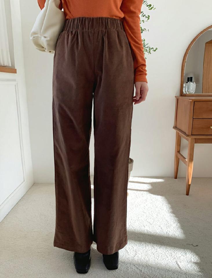 ウエストゴムワイドパンツ・全4色・t66323 レディース 【pt】韓国ファッション ボトムス ロング ロングパンツ ウエストゴム ワイドパンツ ハイウエスト ストレート ウエストゴム 体型もカバー 無地 ベーシック シンプル カジュアル 秋 冬