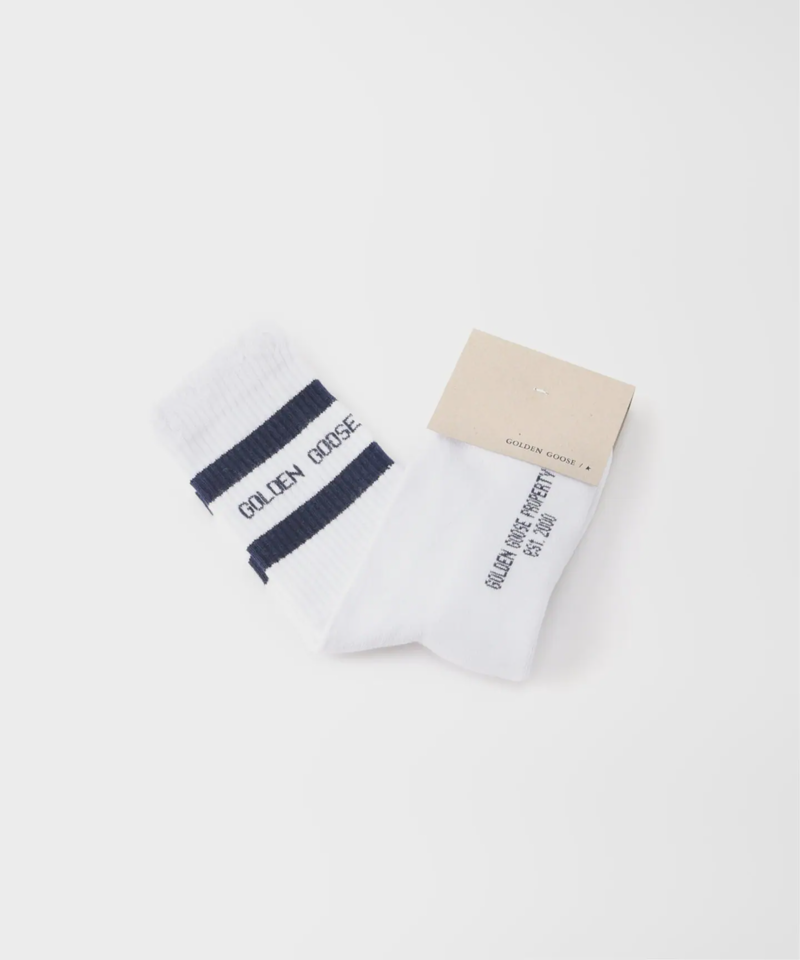 *【GOLDEN GOOSE/ゴールデングース】Line Socks（AP STUDIO）