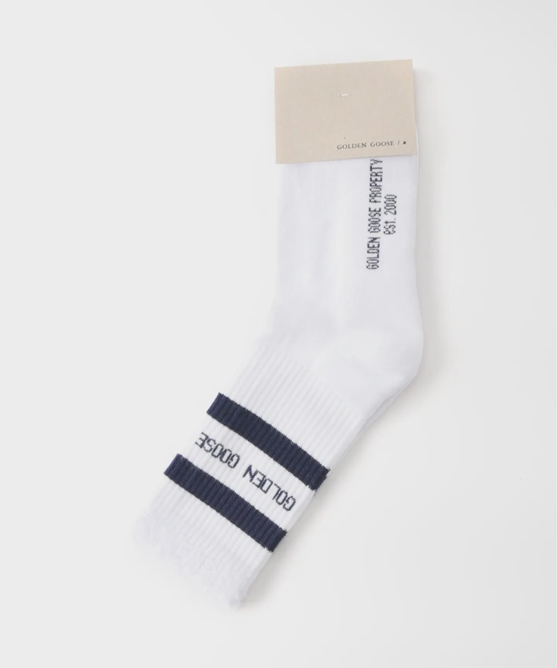 *【GOLDEN GOOSE/ゴールデングース】Line Socks（AP STUDIO）
