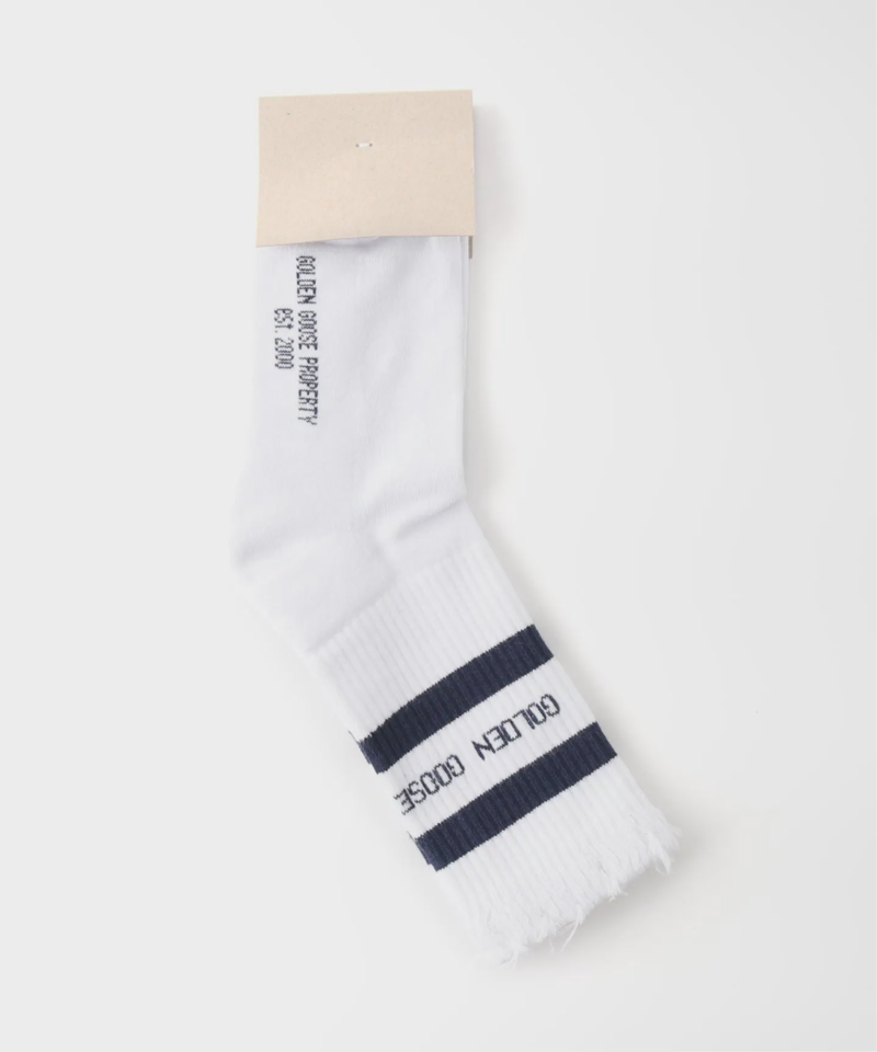 *【GOLDEN GOOSE/ゴールデングース】Line Socks（AP STUDIO）