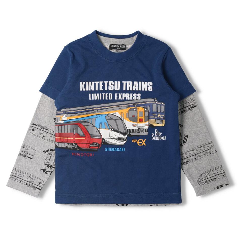JR在来線電車仕掛け長袖Tシャツ