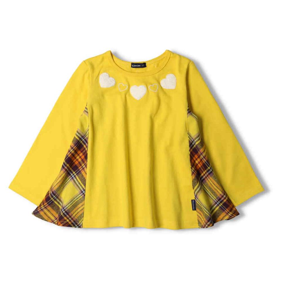 チェック切替チュニックＴシャツ