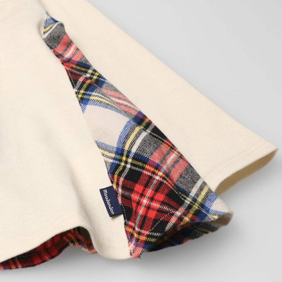 チェック切替チュニックＴシャツ