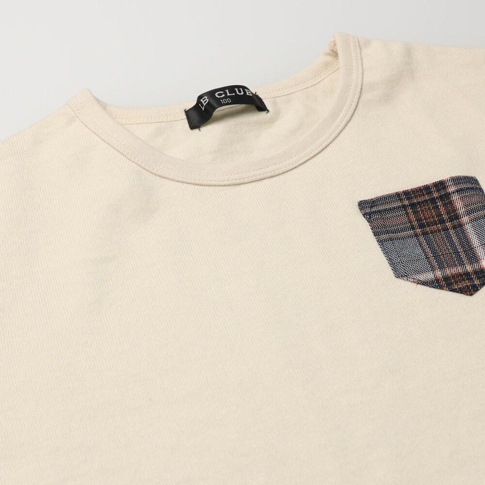 チェック柄スカーフ付Ｔシャツ