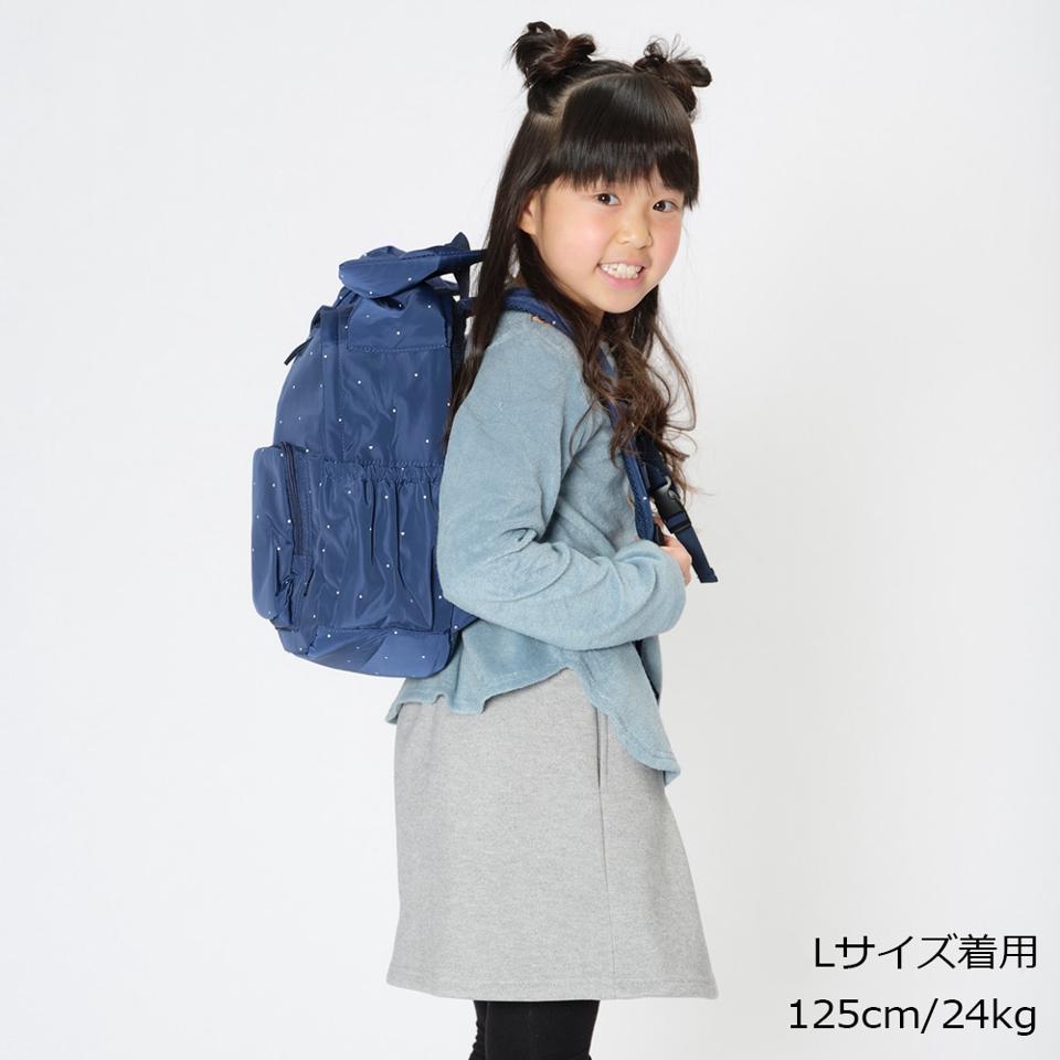 ＢＩＧリボン付プチドット柄リュック