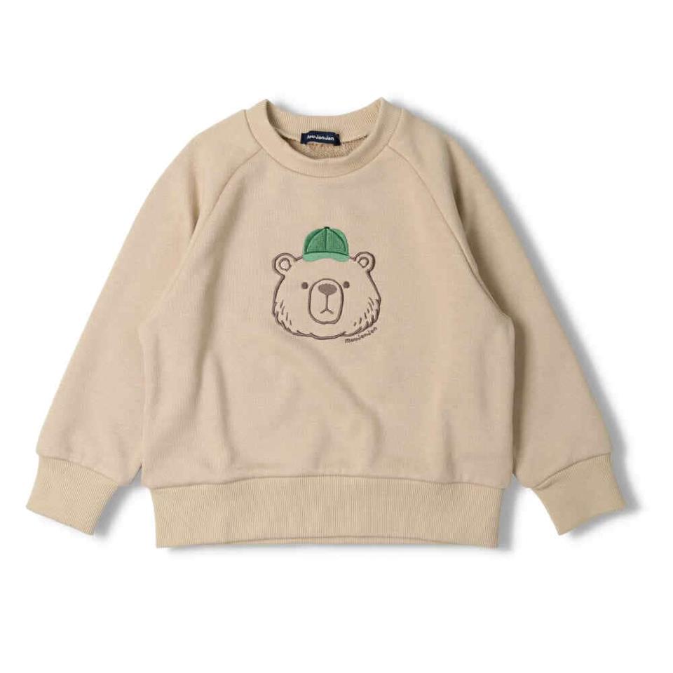 動物刺繍裏毛トレーナー