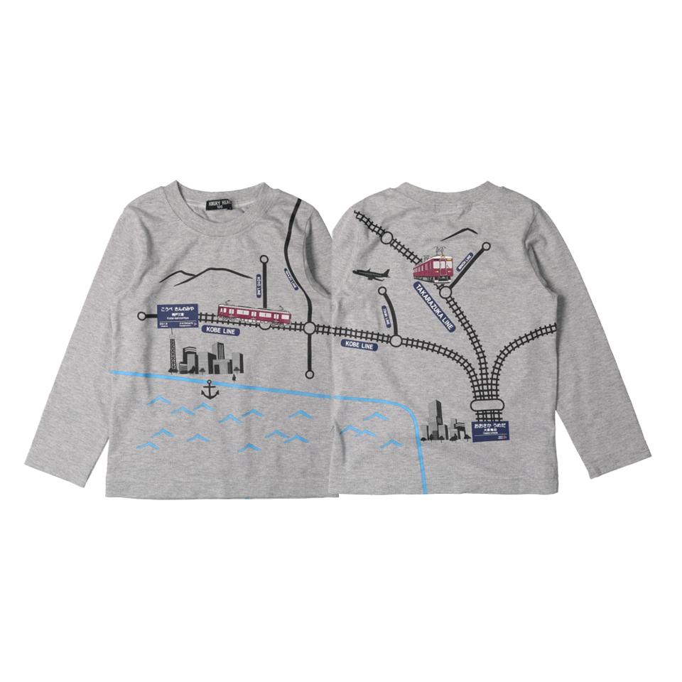 阪急電車路線図Ｔシャツ