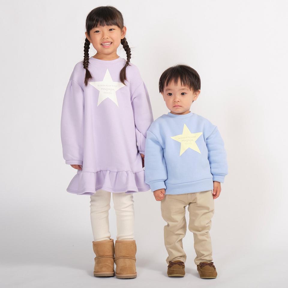 【ネット限定】星ロゴ裏起毛トレーナー