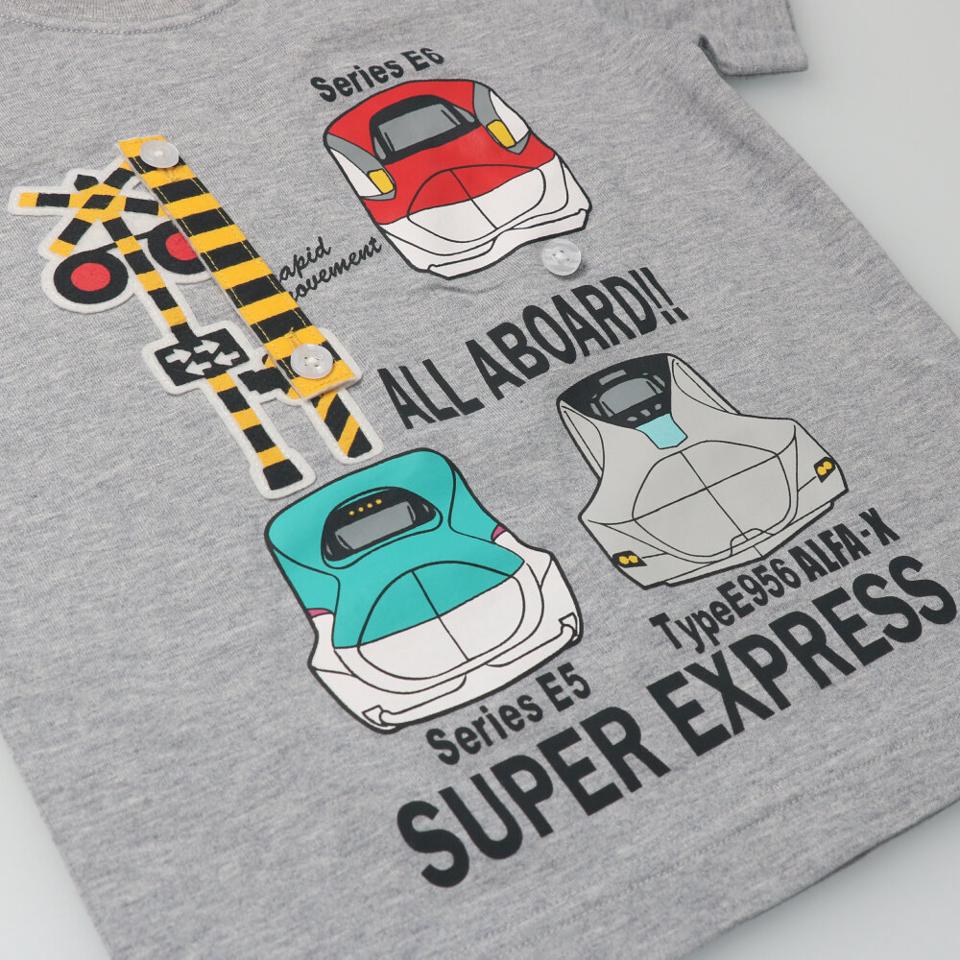 新幹線電車遮断機踏切仕掛けＴシャツ