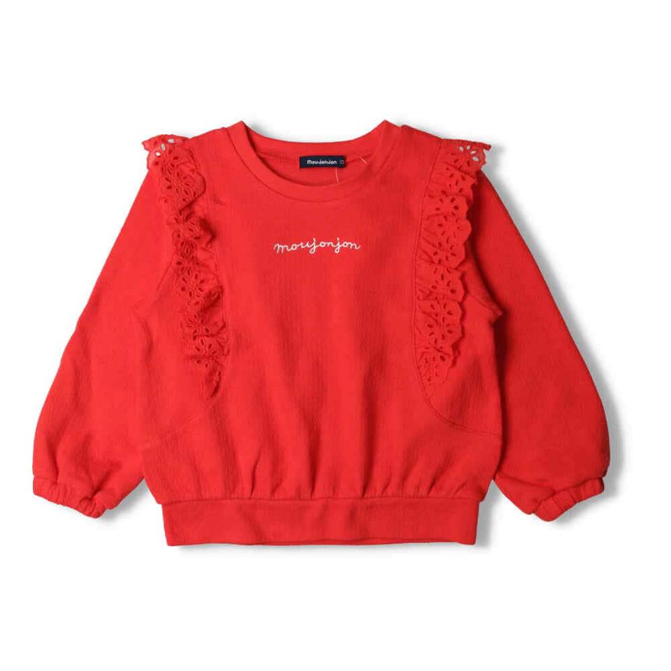 ロゴ刺繍レースフリルＴシャツ